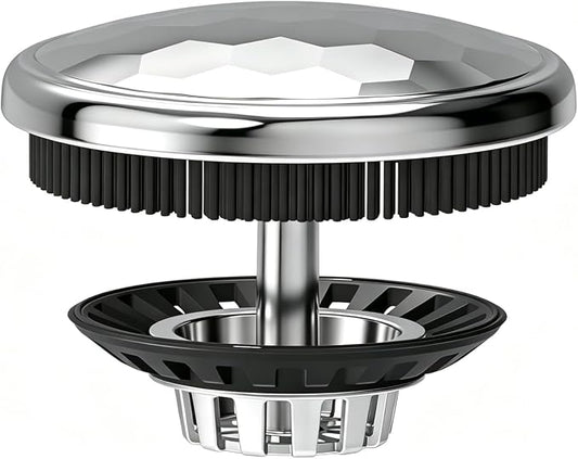 XAJOON Bathtub Drain Hair Catcher/Bathtub Protector Suitable for Bathroom Bathtub, Pop-Up Drains and Bathroom Sink. (Patented Product) (Chrome)