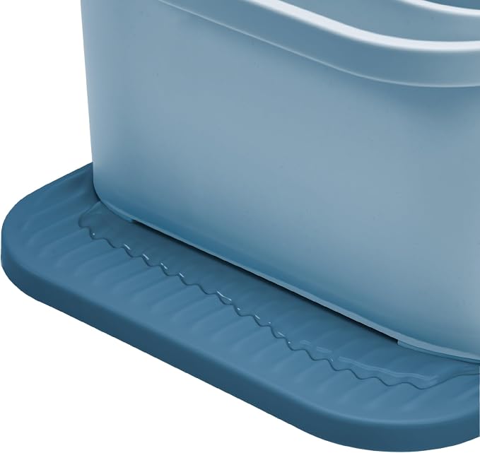 ReBorn Recycled Sink Organizer, Kitchen Sink Organizer, Two Main Compartments, Integrated Dish Cloth Rail, Ribbed and Sloped Base for Draining, Would Made in UK (Avon Blue)