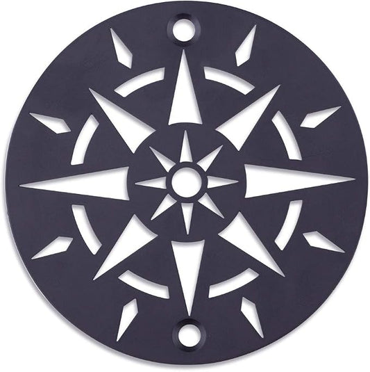 Uni-Green Round Shower Drain Cover (4 in Screw in, Star Matte Black)