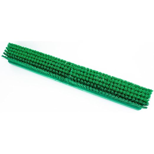SPARTA Omni Sweep – 24" Heavy Duty Broom Head for Outdoor and Indoor Use, Nonabsorbent Block, Multi-Surface Deck Brush for Garage, Patio, Kitchen, and Concrete, Green, Pack of 12