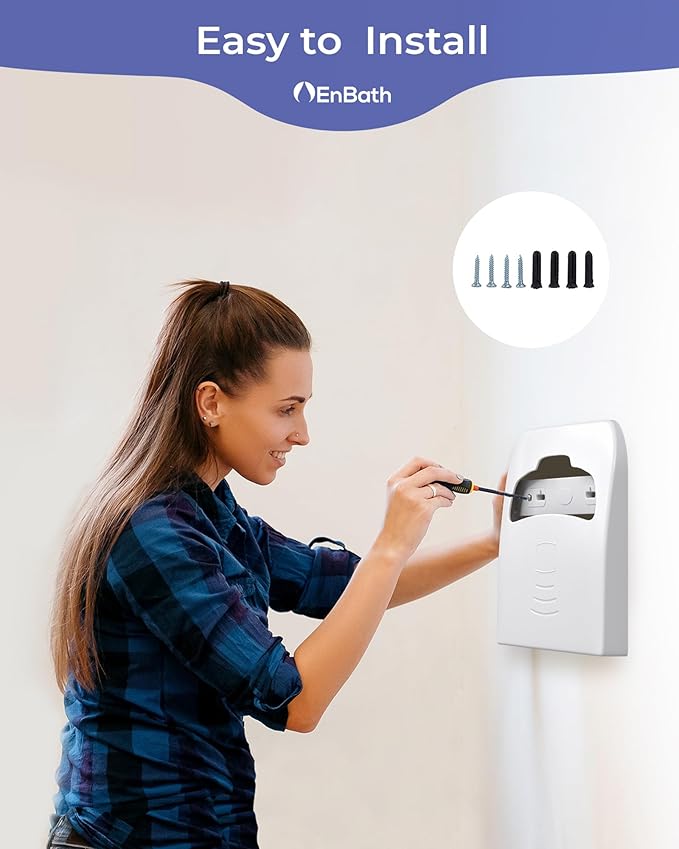 Commercial Toilet Seat Cover Dispenser Wall Mount, White Half-Fold Toilet Seat Cover Holder for Bathroom/Restroom