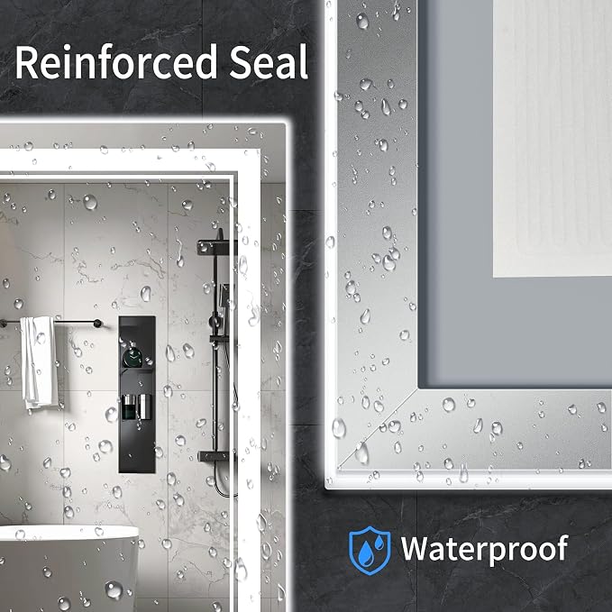 32"x24" LED Bathroom Mirror with Lights,Anti-Fog,3 Color Modes