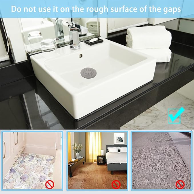 4-Pack Drain Hair Catcher Durable Silicone Hair Stopper Shower Drain Covers Easy to Install and Clean Suit for Bathroom Bathtub and Kitchen (New Black 4Pack)