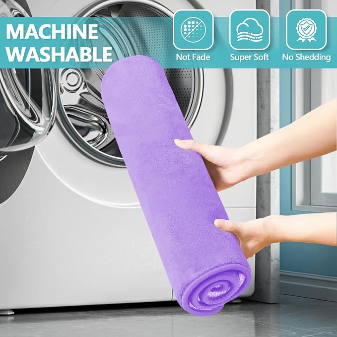 RUN HELIX Bathroom Rugs Sets 3 Piece, Soft Absorbent Memory Foam Bath Mats Set, Dry Fast Bath Mat, Machine Washable Bath Rug Set for Bathroom （Lilac）