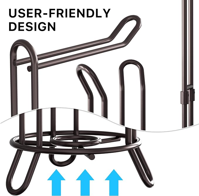 Simple Houseware Bathroom Toilet Paper Storage Holder Stand Shelf, Bronze | 4 Paper Rolls, 7.25" x 7.25" x 23.5", Wired