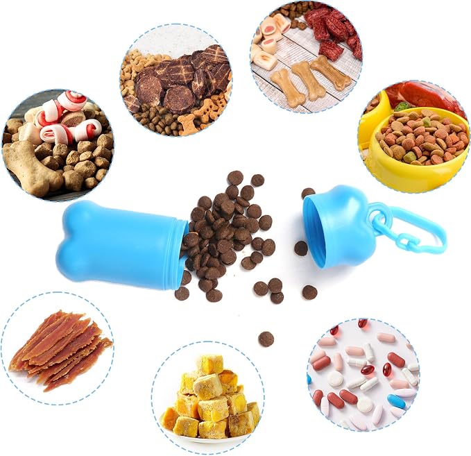 3 Pieces Portable Treat Holder Small | Mini Dog Treat Pouch for Training, Dog Treat Bag for Leash and Travel Treat Container Dispenser Airtight