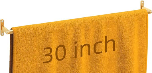 30 Inch Towel Bar Gold, Towel Bar for Bathroom Wall, Heavy Duty Single Bath Towel Rod, Modern Brushed Gold