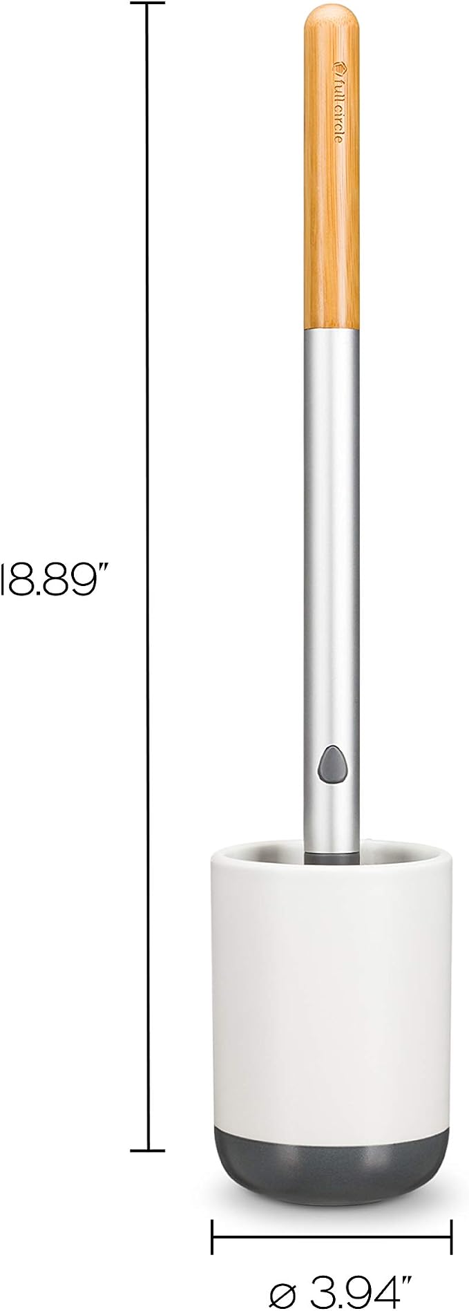 Full Circle Quick Drying Toilet Brush Refill – Replaceable Head for Deep Bowl Cleaning, Fits Quick Drying Toilet Brush, Plastic-Free Packaging
