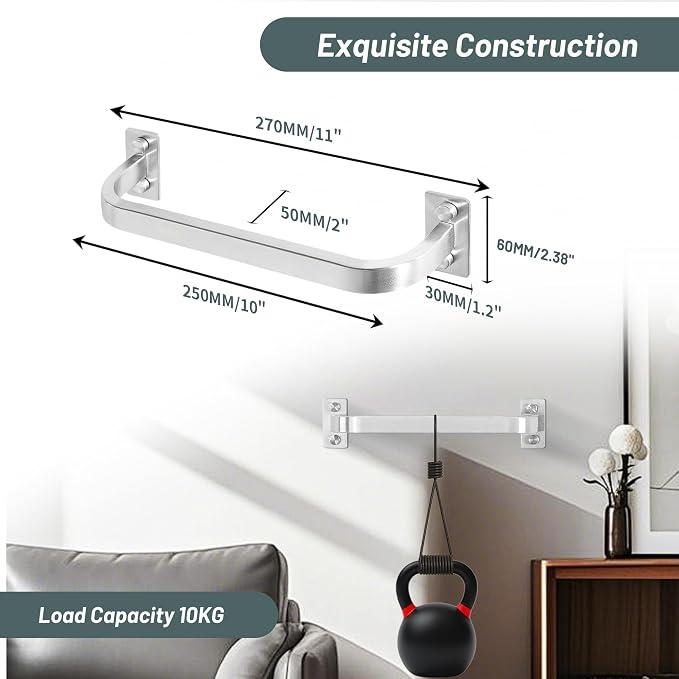 Mooche 2Pack Bathroom Towel Bar, 10 inch Towel Racks for Bathroom Wall Mounted, SUS304 Stainless Steel Heavy Duty Towel Holder Bathroom Accessories Modern Home Decor, Brushed Finished