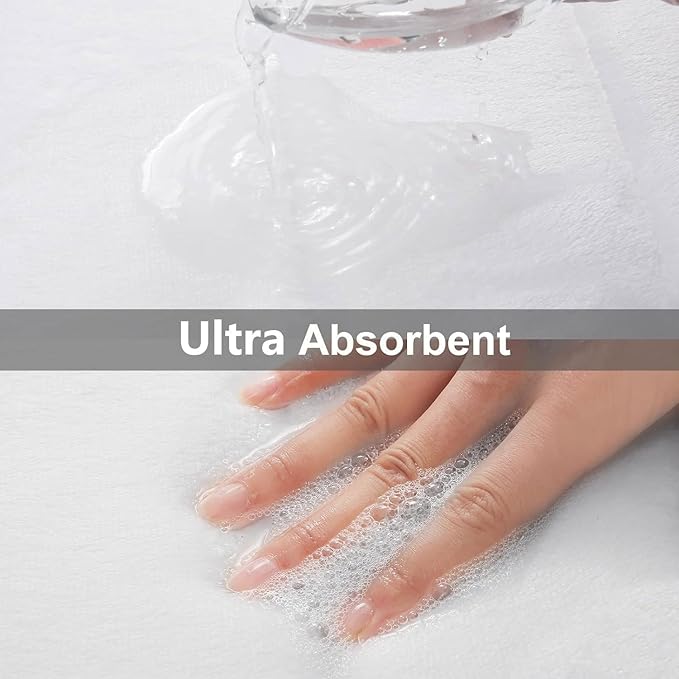 Buganda Memory Foam Bath Mat 59 x 34, Ultra Soft Absorbent Bathroom Rugs | White, Machine Washable Quick Dry Bath Mats for Bathroom Floor, Shower and Tub, Home Decor Accessories