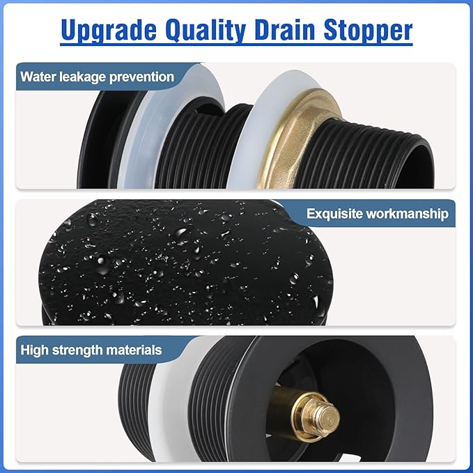FERUERW Pop-up Drain Kit for Freestanding Bathtub Tub Drain/Stopper,Freestanding Bathtub Drain Stopper,Suitable for Most Freestanding Bathtub