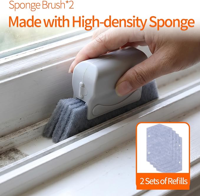 16PCS Crevice Cleaning Brush Set - Multi-Purpose Grout Cleaner Brush for Deep Cleaning Gap, Hard Bristle Scrub Brushes Tools, Cleaning Supplies for Household Use,Window, Kitchen, Bathroom