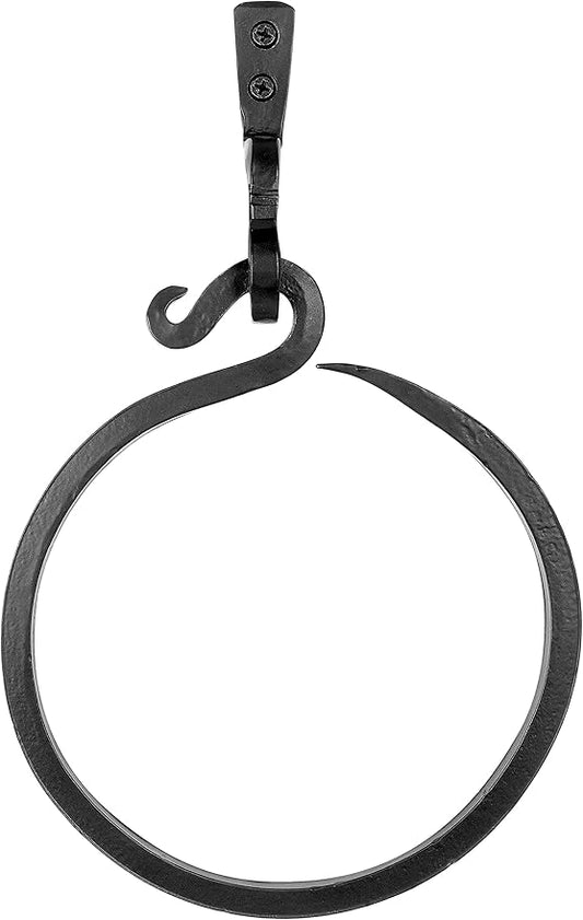 Wrought Iron Towel Ring - A Touch Of Artisanal Charm To Your Kitchen Or Bathroom With Our Handmade Towel Rack. Crafted By Blacksmiths, This Rustic Towel Rack Will Add A Timeless Elegance To Your Space