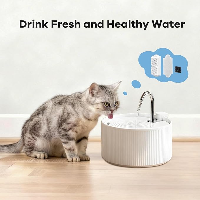 (18 Pack)6 Sets Ceramic Cat Water Fountain Replacement Filters, Pet Fountain Replacement Filters for 2.2L/74OZ
