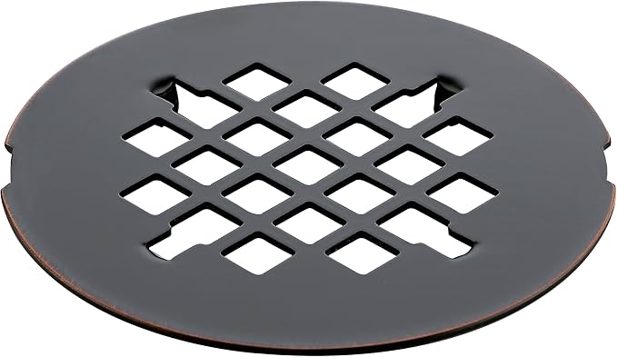 4-1/4 inches Snap-On Round Shower Drain Cover, Stainless Steel (Oil Rubbed Bronze)
