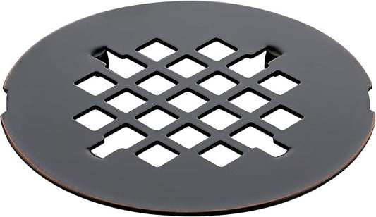 4-1/4 inches Snap-On Round Shower Drain Cover, Stainless Steel (Oil Rubbed Bronze)