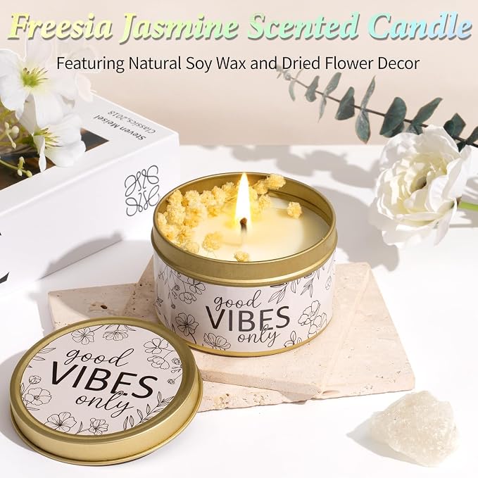 Spa Gifts Baskets for Women Bath Set Birthday Gifts for Women Self Care Kit | Freesia & Jasmine Spa Gifts Home Bath Relax Care Package, Christmas Thank You Gifts for Women Mom Her Friend Sister Teacher