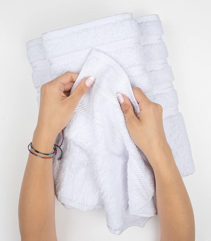American Soft Linen 100% Cotton Luxury Turkish Towels, 6 Piece Towel Set | Soft Absorbent Quick Dry OEKO Tex Standard 100 Certificated Durable Machine Washable Premium Hotel Quality
