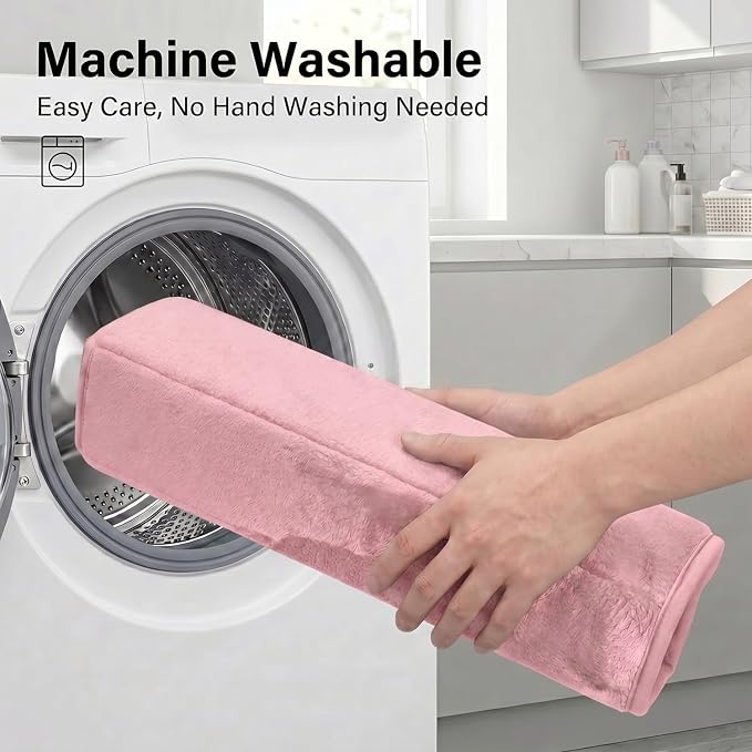 Bathroom Rugs Set 3 Piece, Memory Foam Bath Rugs, Non Slip Washable Bathroom Rug Set, Extra Soft Absorbent Bath Mats with U-Shaped Toilet Rug, Pink
