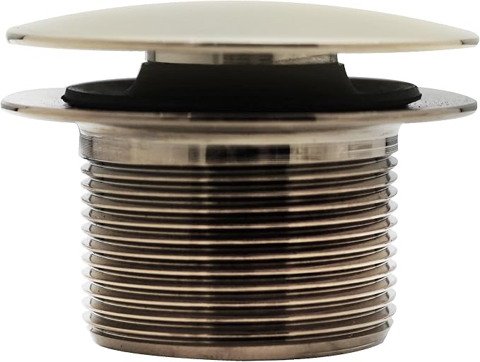 Westbrass D398R-05 1-1/2" NPSM Coarse Thread Mushroom Tip-Toe Bathtub Drain Stopper, Polished Nickel