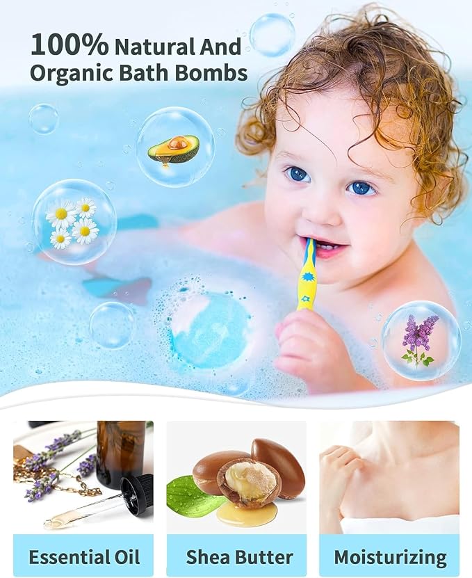 Light Up Bath Bombs with Surprise Inside, 4.23 oz XL Natural Gift Set 6 | with Essential Oils, Magnesium Large Bath Bombs for Women Relaxing Spa Skin Moisturize Gifts for Women