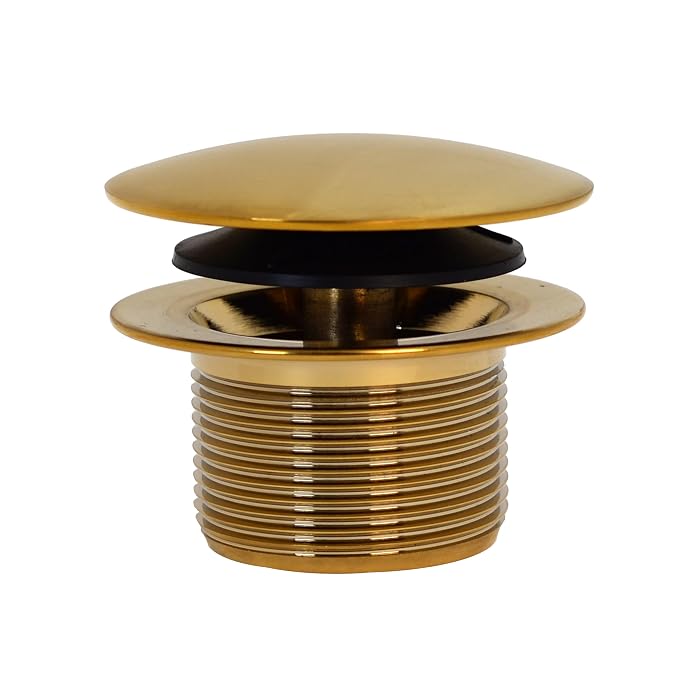Westbrass A398R-18 1-1/2" NPSM Coarse Thread Mushroom Tip-Toe Bathtub Drain Stopper, Brushed Bronze
