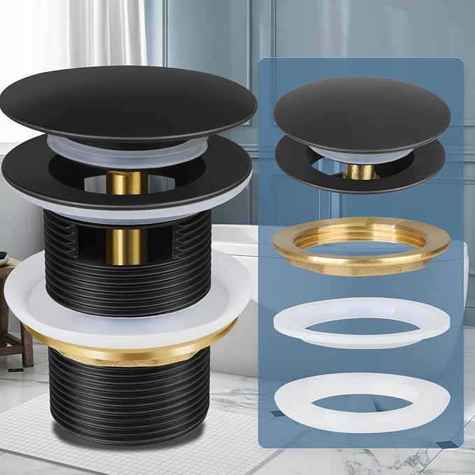 FERUERW Pop-up Drain Kit for Freestanding Bathtub Tub Drain/Stopper,Freestanding Bathtub Drain Stopper,Suitable for Most Freestanding Bathtub