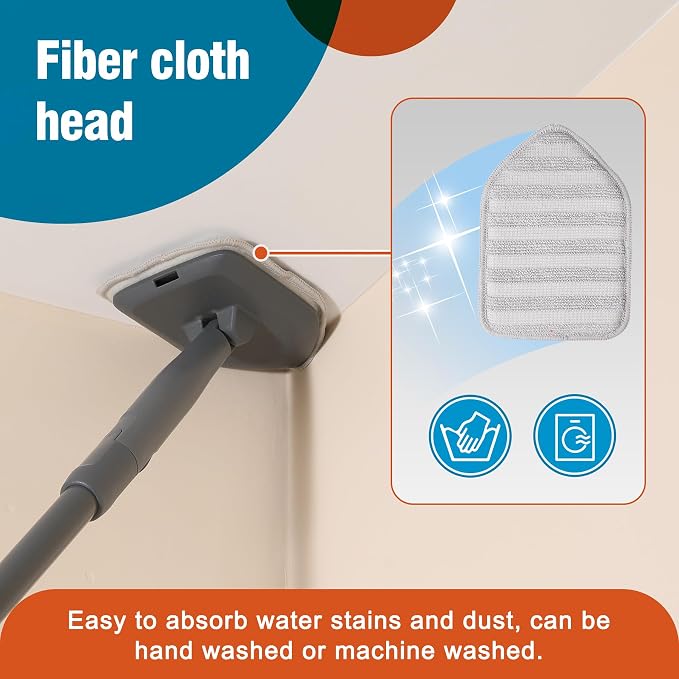 CLEANHOME Tub Tile Scrubber Brush for Cleaning Shower Tile Floor,Bathtub | 3 Different Function Cleaning Pads,56" Extendable Long Handle,No Scratch
