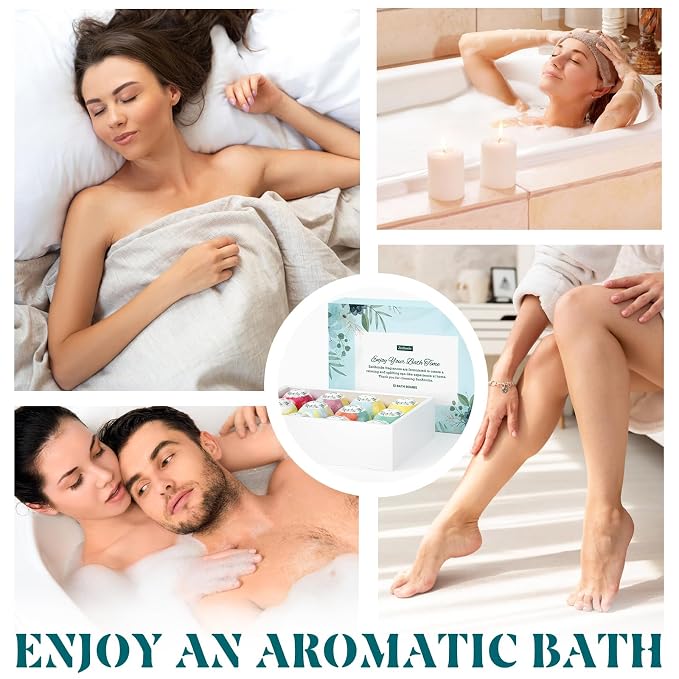 ZenBombs Bath Bombs for Women, Handmade Natural Bath Bomb with Shea Butter | Mothers Day Presents for Mom, Amazing Present for Her Wife Girlfriend Mother,Stocking Stuffers (24pcs)