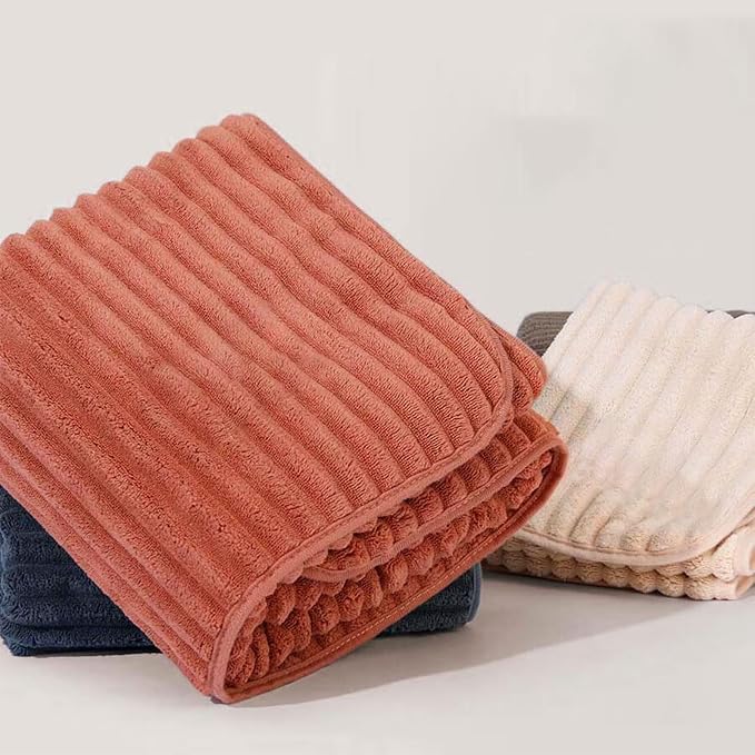 Luxury 3-Piece Quick-Dry Bath Towel Set – Ultra Soft Microfiber Towels | Hand Bath Towels for Bathroom, Pool, Home, Sports Gym & Travel – Elegant Twill Design (14”x 29.6”)