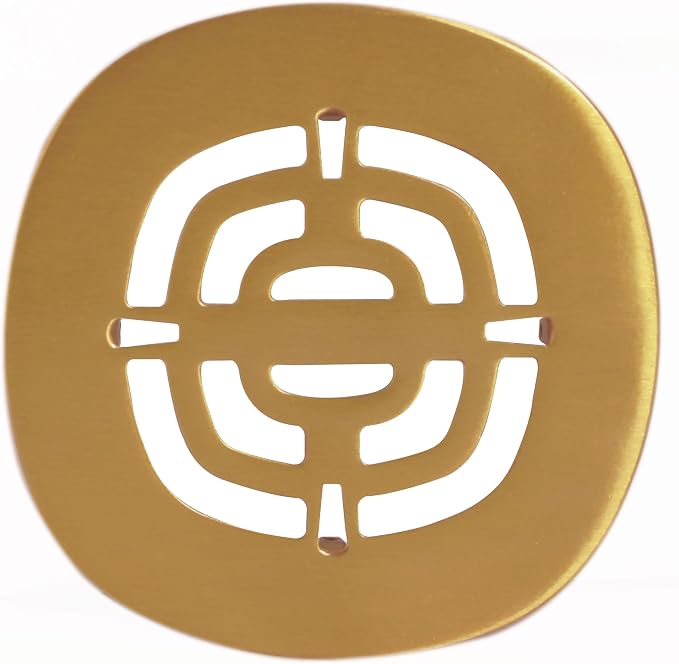 Westbrass D316-18 4-1/2" OD Brass Snap-in Shower Strainer Grid Drain Cover, Brushed Bronze