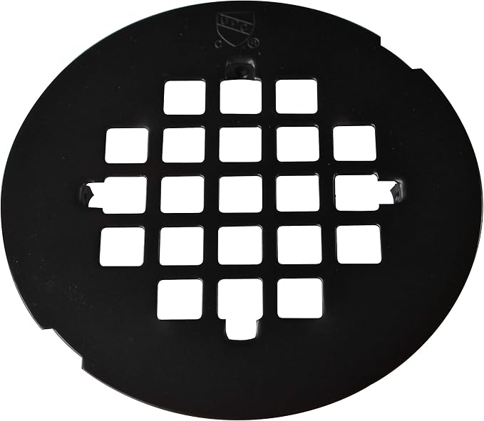 Westbrass 4-1/4" OD Casper Brass Snap-In Shower Strainer Grid, Oil Rubbed Bronze, D319-12