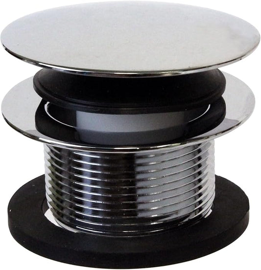 Westbrass D398R-26 1-1/2" NPSM Coarse Thread Mushroom Tip-Toe Bathtub Drain Stopper, Polished Chrome