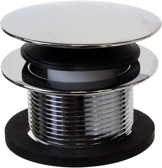 Westbrass D398R-2-26 1-1/2" NPSM Coarse Thread Mushroom Tip-Toe Bathtub Drain Stopper, Polished Chrome (2-Pack)