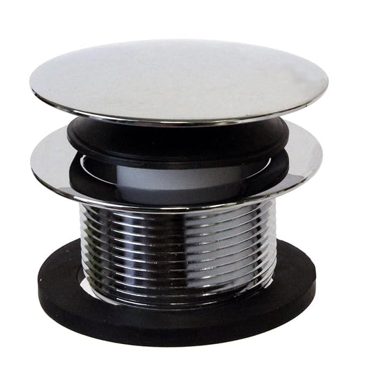 Westbrass A398R-26 1-1/2" NPSM Coarse Thread Mushroom Tip-Toe Bathtub Drain Stopper, Polished Chrome