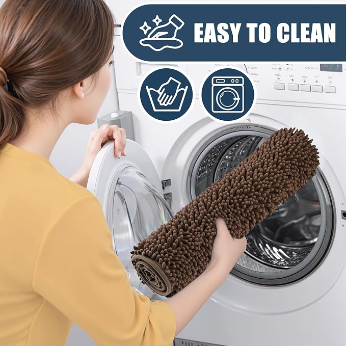 Bathroom Rugs Sets 3 Piece with Toilet Seat Cover 19.5"x 18.5" | Machine Washable Bath Rug Set with Tpr Non Slip Rubber Backing Solid Bath Mat Set for Luxury Bathroom Decoration
