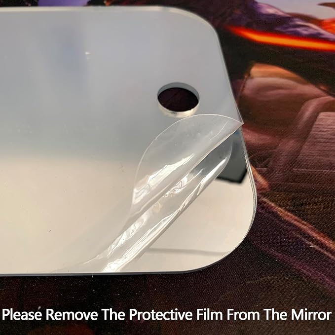 Shower Mirror Fogless for Shaving,(Medium 8x6 Inch) Anti Fog Shaving Mirror Holder NO-Drilling, No Fog Free Waterproof,Small Wall Mounted Bathroom Accessories Camping Hanging with Hook