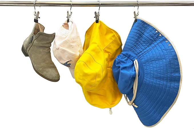Boot Hangers for Closet, 30 Pack Hanging Clips Hook Clothes Pins for Laundry, Hanger Clips Towel Clips Boot Organizer for Home and Travel, Clothespins Clip Hangers for Pants Hats Socks Gloves