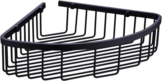 304 Stainless Steel Shower Caddy Corner Basket Shelf Bathroom Organizer Wall Mounted Storage, Matte Black Plated Finish Heavy Duty
