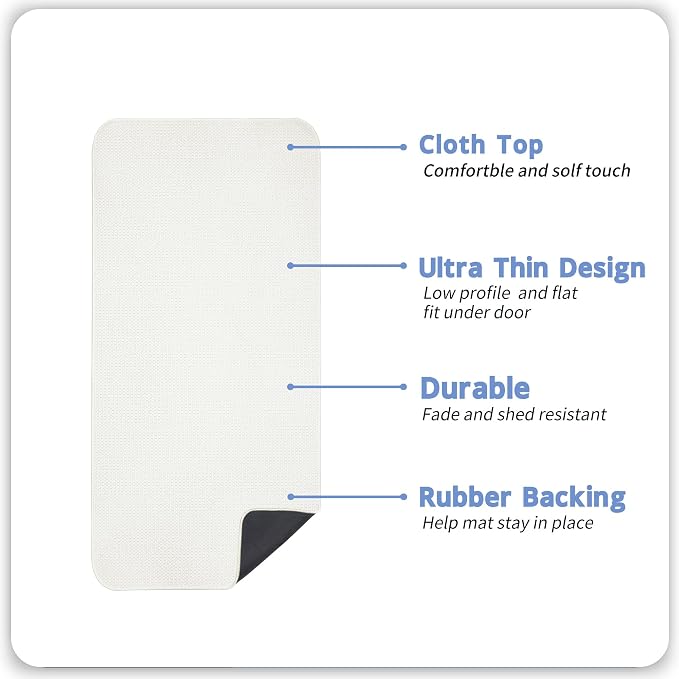 Bath Mat,Ultra Thin Bathroom Runner Rugs,Large Bath Mats for Bathroom,Quick Dry,Non-Slip,Machine Washable,Low Pile,Bath Rug,Shower Outside,Sink,Home Decor Accessories.Cream,1'9"x3'11"（21x47inch）