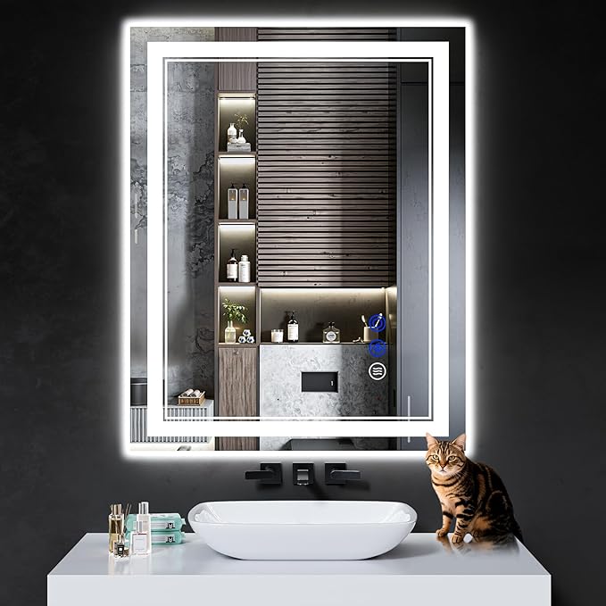 38"x30" LED Bathroom Mirror with Lights,Anti-Fog,3 Color Modes