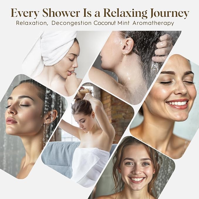 SWCANDY Coconut & Mint Shower Steamers 8 Pack, Home Spa Self Care | Fresh tropical aromatherapy with natural essential oils, shower gift for women, men, wife & husband.