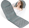 Full Body Bath Pillow for Bathtub, Thick Soft Tub Cushion with Non-Slip Suction Cups Dual Hooks, Luxury Spa Pillow for Neck Back and Hip Support, 53" x 17"