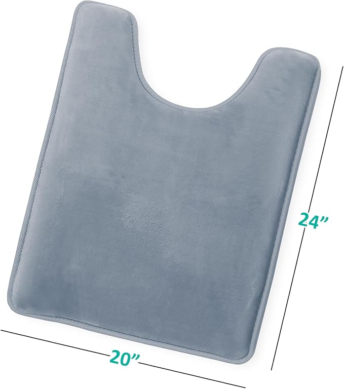 Clara Clark Bathroom Rugs, Velvet Memory Foam Bath Mat, Non-Slip Bath Rugs, Machine Wash, Dries Quickly, Ultra Soft Plush Bath Mats for Bathroom,