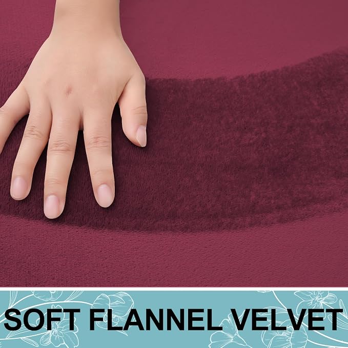Smiry Memory Foam Bath Mat 36x24, Extra Soft and Absorbent Bathroom Rugs | Burgundy, Quick Dry Machine Washable Non-Slip Bath Mat for Bathroom Floor, Shower and Tub