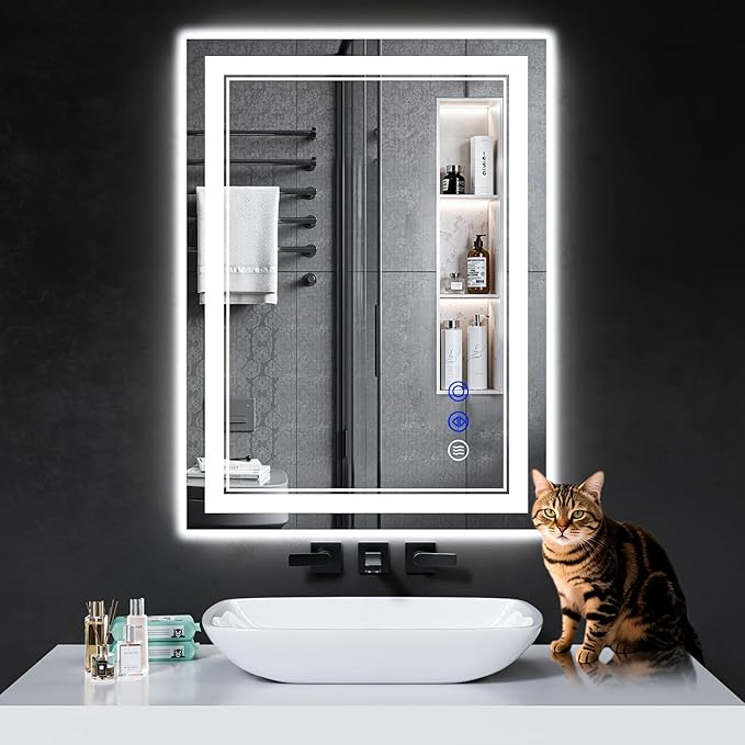 30"x22" LED Bathroom Mirror with Lights,Anti-Fog,3 Color Modes