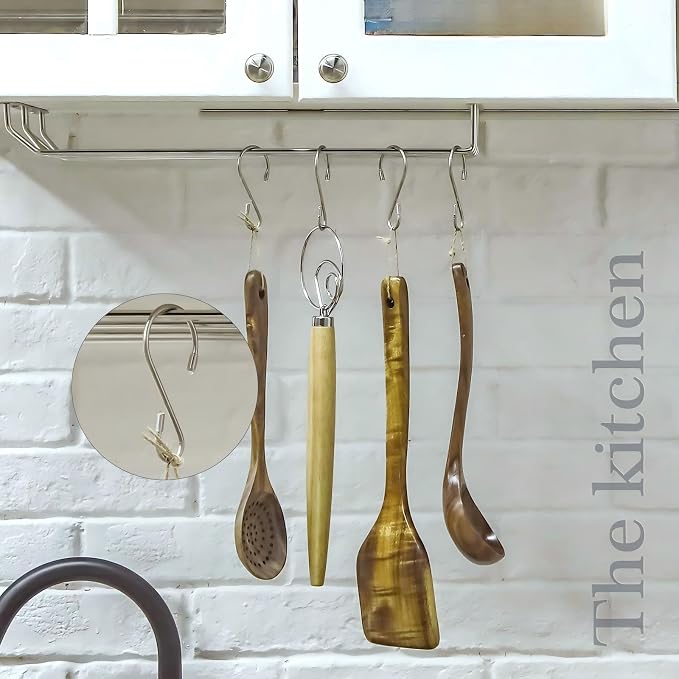 Hotop 36 Pcs S Hooks for Hanging 3.15 Inch Heavy Duty S Shaped Stainless Steel Hook Metal Hanging Curtain Hooks Pan Pot Holder Rack for Pot, Pan, Cups, Plants, Bags, Jeans, Towels(Silver)