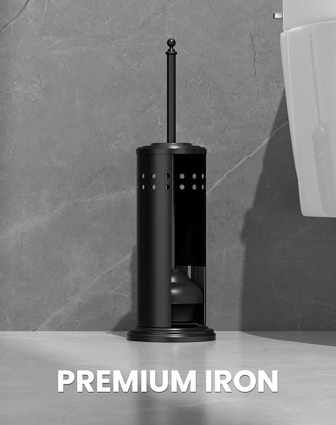 DOWRY Toilet Plunger with Holder for Bathroom
