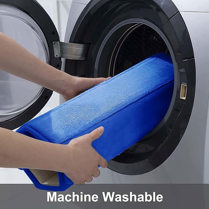 Buganda Memory Foam Bath Mat 70 x 24, Ultra Soft Absorbent Bathroom Rugs | Royal Blue, Machine Washable Quick Dry Bath Mats for Bathroom Floor, Shower and Tub, Home Decor Accessories