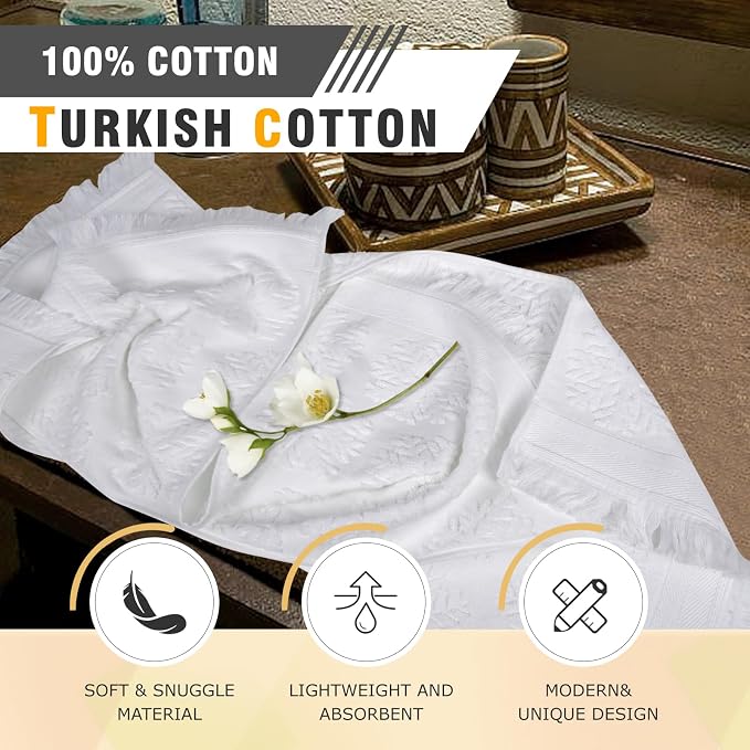 Luxury Decorative Hand Towels Bathroom: Boho Home Deco (06 Star, 14"x30") | 2 Packs 14X30 100% Cotton Turkish Absorbent Soft Face Towel Set for Kitchen Hotel Spa Farmhouse Guest Tea Gift